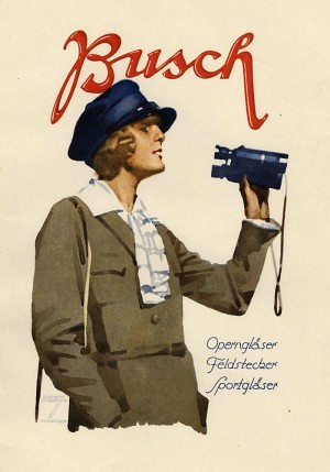 Busch Binoculars vintage poster
